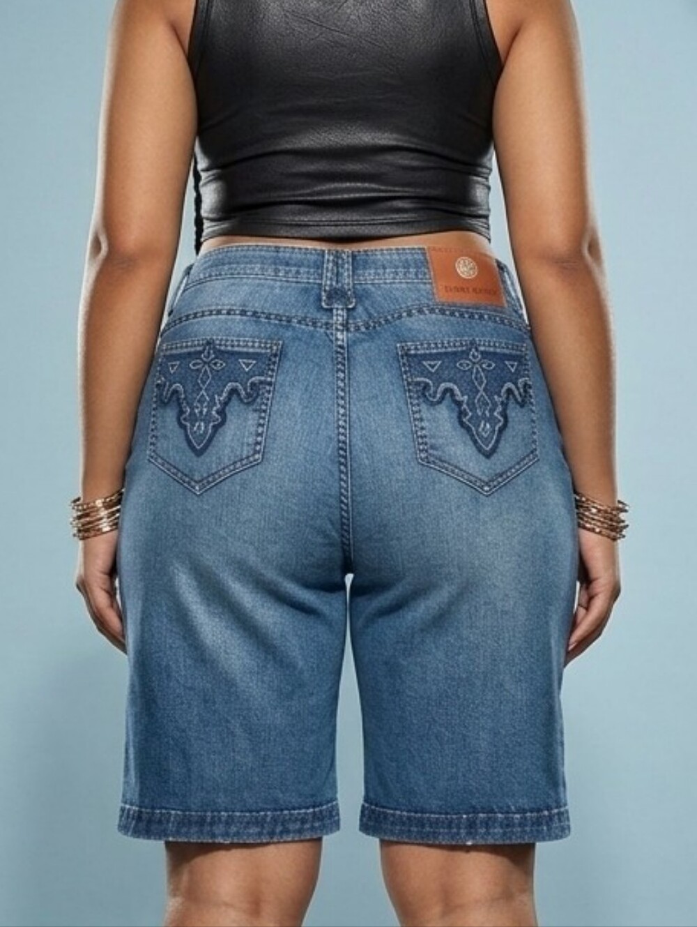 ANTIK DENIM BERMUDA Shorts Y2K NWT VINTAGE Plus Size 20W - Picture 1 of 8